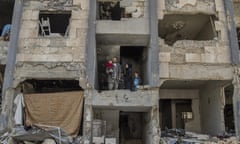 The remains of a house in eastern Aleppo.