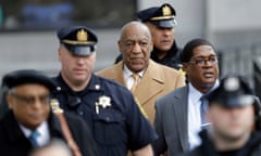Bill Cosby<br>FILE - In this April 12, 2018 file photo, Bill Cosby, center, leaves his sexual assault trial at the Montgomery County Courthouse in Norristown, Pa. On Thursday, April 26, 2018, Cosby was convicted of drugging and molesting a woman in the first big celebrity trial of the #MeToo era, completing the spectacular late-life downfall of a comedian who broke racial barriers in Hollywood on his way to TV superstardom as America’s Dad. (AP Photo/Matt Slocum, FIle)