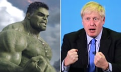 Just think of the EU and … Mark Ruffalo as the Hulk, left, and Boris Johnson.