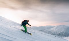 Skiing in Glenshee, one of Scotland’s main ski resorts.