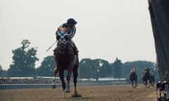 Ron Turcotte rides Secretariat in the Belmont Stakes on 9 June 1973.