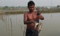 Shrimp farmer in Bangladesh