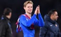 Frenkie de Jong applauds the crowd in Sydney last week after Barcelona’s game against the A-Leagues All Stars.