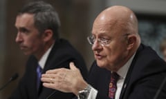 James Clapper, Marcel Lettre II<br>Director of National Intelligence James Clapper, right, with Defense Undersecretary for Intelligence Marcel Lettre II, testifies on Capitol Hill in Washington, Thursday, Jan. 5, 2017, before the Senate Armed Services Committee hearing: "Foreign Cyber Threats to the United States." (AP Photo/Manuel Balce Ceneta)