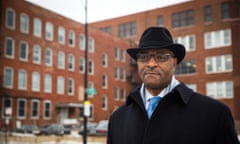 Richard Boykin in front of Homan Square