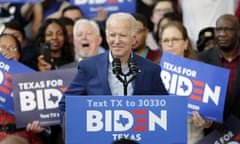 Democratic presidential candidate former Vice President Joe Biden speaks during a campaign rally Monday, March 2, 2020, at Texas Southern University in Houston. (AP Photo/Michael Wyke)