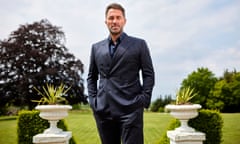 Huge … Eddie Hearn in the garden of the Matchroom offices in Brentwood, Essex.