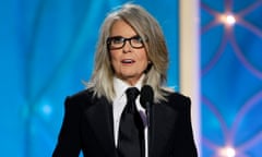 71st Annual Golden Globe Awards - Show - Season 71<br>This image released by NBC shows Diane Keaton accepting the Cecil B. DeMille award on behalf of Woody Allen during the 71st annual Golden Globe Awards at the Beverly Hilton Hotel on Sunday, Jan. 12, 2014, in Beverly Hills, Calif. (AP Photo/NBC, Paul Drinkwater)
NUP_160330;select