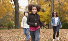 VARIOUS<br>Mandatory Credit: Photo by Blend Images/REX Shutterstock (3202484a) Model Released - Children Running In Park In Autumn, Toronto, Canada VARIOUS