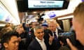 Sadiq Khan on train