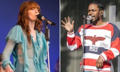 Florence and the Machine and Kendrick Lamar at the BST festival in Hyde Park
