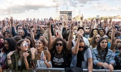 Fans waiting for Diplo at the Main Stage of Field Day Festival London 2019-06-08. Field Day Festival, London. Photograph by Juan José Silveira (c/o David Levene/Guardian Masterclass) 8/6/19