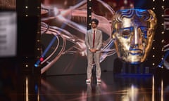 Richard Ayoade presenting the Baftas.