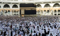 Muslim pilgrims at the Grand Mosque in Mecca