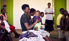 Uganda. Mbale District. July 7, 2017. Community Outreach organized by Reproductive Health Uganda (RHU) in order for rural residents to receive family planning councelling and treatments.