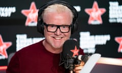 Chris Evans in his studio on the Virgin Radio breakfast show.