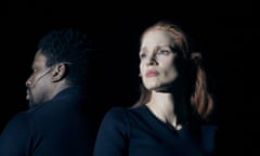 Okieriete Onaodowan and Jessica Chastain in A Doll’s House