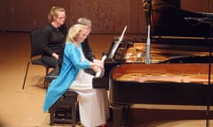 Tamara Stefanovich and Pierre-Laurent Aimard perform Vassos Nicolaou at Aldeburgh Festival (photo by Shoël Stadlen, 18June2018)