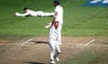 New Zealand's Neil Wagner appeals as Jimmy Anderson is caught behind to end the second Test at Basin Reserve.