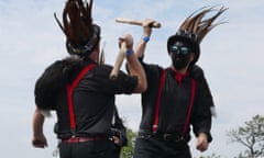 Blacked up morris dancers