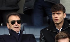 Massimo and Edoardo Cellino at a Leeds game