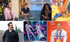 The cast of our 2021 TV moments of the year: Andrew Scott, Dermot O'Leary and Alison Hammond, George Webster, Ted Lasso, Rose Ayling-Ellis and Giovanni Pernice, plus swimmer Tom Dean.
