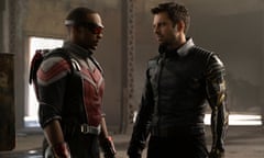 THE FALCON AND THE WINTER SOLDIER<br>(L-R): Falcon/Sam Wilson (Anthony Mackie) and Winter Soldier/Bucky Barnes (Sebastian Stan) in Marvel Studios’ THE FALCON AND THE WINTER SOLDIER exclusively on Disney+. Photo by Chuck Zlotnick. ©Marvel Studios 2020. All Rights Reserved.