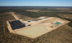 Aerial shot of Alpha Coal land clearing and development project in Galilee basin, Queensland