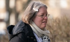 Auriol Grey arriving at Peterborough crown court, Cambridgeshire, where she was sentenced to three years in jail for the manslaughter of a 77-year-old cyclist who had ‘angered’ her by being on the pavement.