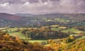 Beautiful autumn colours over the rolling countryside of Dartmoor National Park