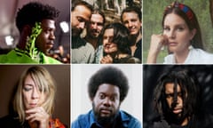 Clockwise from top left, Lil Nas X, Big Thief, Lana Del Rey, Kim Gordon, Michael Kiwanuka and Flying Lotus.