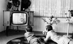 Children watching television.