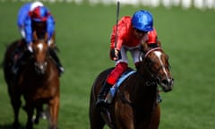 Frankie Dettori salutes the crowd after victory on Inspiral in the Coronation Stakes