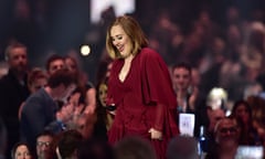 Adele after winning the British female solo artist gong at the 2016 Brit awards.