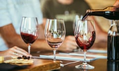 Wine being poured at a meal