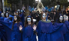 Extinction Rebellion protesters at the COP25 UN climate talks in Madrid