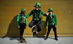 Revellers attend the Saint Patrick’s Day parade in Dublin, Ireland.