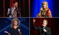 Knockout comedy … Eddie Murphy, Maria Bamford, Eddie Izzard and Michelle Wolf. 