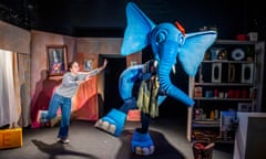 Heidi Goldsmith and Elaine Hartley in The Slightly Annoying Elephant @ Little Angel Theatre. Based on the book written by David Walliams and illustrated by Tony Ross. Adapted and Directed by Samantha Lane (Opening 10-05-19)