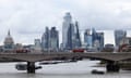 City of London financial district skyline