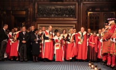Members of the House of Lords ahead of the state opening of parliament