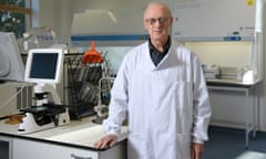 Dr David Brown photographed in his lab at Chesterford Research Park near Cambridge