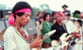 Jimi Hendrix at Woodstock.