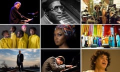 London Jazz Festival 2017 top: Abdullah Ibrahim, Thelonious Monk, Maisha middle: Kokoroko, Camilla George, Alice Coltrane Turiyasangitananda bottom: Terence Blanchard, Justin Kauflin, Zakir Hussain