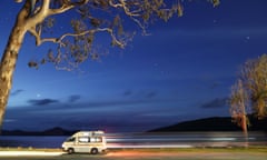 campervan at dusk