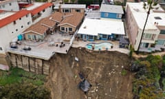 landslide beneath swimming pool