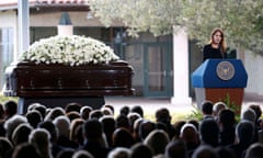 Patti Davis, daughter of Nancy Reagan, speaks at her mothers funeral at the Ronald Reagan Presidential Library in Simi Valley, California, United States, March 11, 2016. REUTERS/Lucy Nicholson