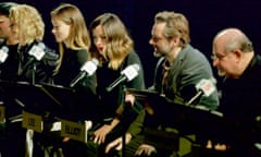 Uma Thurman, Olivia Wilde, Rose Byrne, Michael Sheen and Salman Rushdie in Hannah and her Sisters at the TimesCenter, New York.