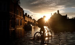 Flood water in Eldred Street, Carlisle