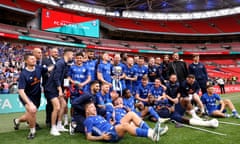 FC Halifax celebrate winning the FA Trophy after beating Gateshead